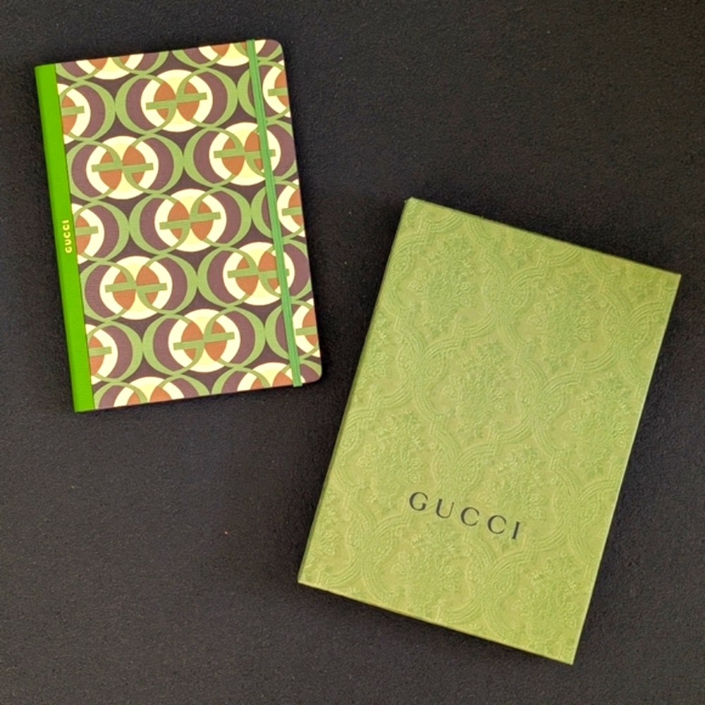 GUCCI Retro Lifestyle Geometric Patterned Notebook Journal NIB
